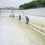 発電所内沈澱槽清掃