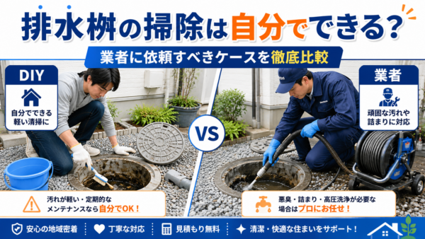 排水桝の掃除は自分でできる?業者に依頼すべきケースを徹底比較